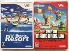 ニュー・スーパーマリオブラザーズ・WiiとWiiスポーツリゾートの2本セット