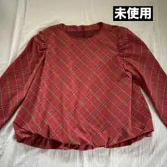 comme une femme トップス　シャツ　ブラウス　赤　チェック　L