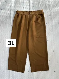 【大きいサイズ】マスタードイエローワイドパンツ 3L