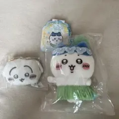 映画ちいかわ人魚島のひみつ　ハチワレ•うさぎミラーキーホルダー　2点セット