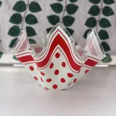 マルティグラス 【フリル花瓶 ドット柄 フラワーベース】レトロポップ