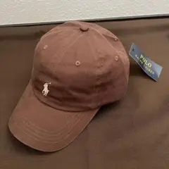 POLO ポロラルフローレン タグ付新品 キャップ ブラウン ホワイト
