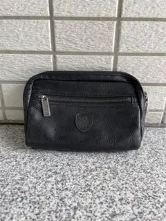 レザー ブラック ボディバッグ