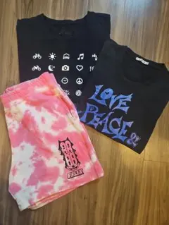 H＆M FELIX the catプリントショートパンツ＆TシャツセットXL＆L