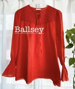 【Ballsey ボールジイ】美品✨ 長袖ブラウス シャツ オレンジ 36