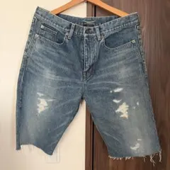JOHN ELLIOTT ダメージ加工 デニム ショートパンツ ジョンエリオット