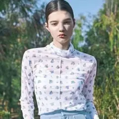 花柄 シアー 長袖 トップス カットソー POPPY あさぎーにょ タグあり