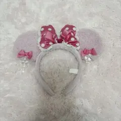 ディズニー ミニー カチューシャ ピンクドット柄 イヤリング♥