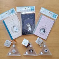 モフサンド カラビナ付き三角クリアケース＆A6ノートのセット