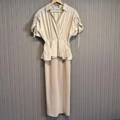 ⭐️極美品⭐️ 【FRAY I.D】　フレイアイディー　コンビワンピース　ベージュ