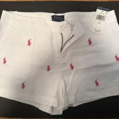 【新品タグ付】POLO RALPH LAUREN ショートパンツ　白　刺繍