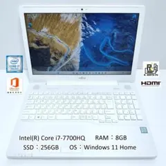 富士通 Core i7 メモリ8GB SSD256GB Office2021 富士通 Core i7 メモリ8GB SSD256GB Office2021 - メルカリ