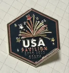USA パビリオン ピンバッジセット 関西万博 アメリカ館 アメリカパビリオン ピンバッジ ピンズ