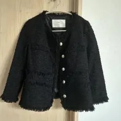 【美品】snidel ノーカラージャケット ブラックのサムネイル