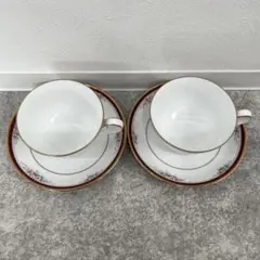 美品 Noritake VILLA HAVEN ティーカップ＆ソーサー2客セット