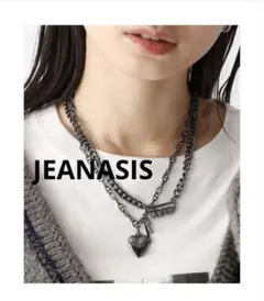 JEANASIS FREE ハートロゴチャーム2レンネックレス