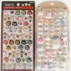 【正規品】ボンボンドロップシール　ミニ　コットンパフィ　スヌーピー