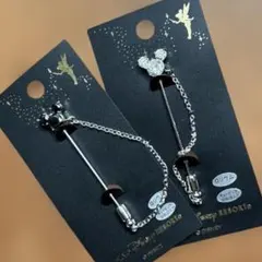 ディズニーリゾート ミッキー ブローチ セット キュービックジルコニア お揃い
