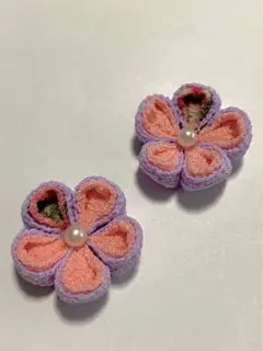 つまみ細工 小花 パーツ 1 薄紫