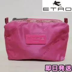 ETRO エトロ　ポーチ　ピンク　ナイロンのサムネイル