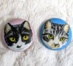 猫 ブローチ 2種セット