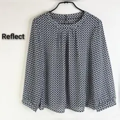 Reflect 幾何学柄 タックジョーゼットブラウス 長袖のサムネイル