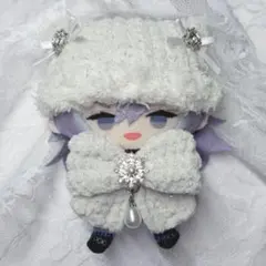 【No.453】にじぱぺっと 猫耳ニット帽×リボンマフラー(snow)