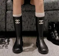 CHANEL シャネル レインブーツ 37 ジェニー着用 【新品未使用】 - メルカリ