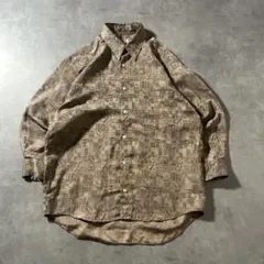 ヴィンテージ 総柄 幾何学 民族模様 アートパターン デザイン レトロ シャツ