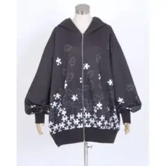 グラニフ パモ＆イッカネズミ ポンチロングジップパーカー Women L