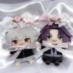 ぬい服 10cm にじぱぺ にじぱぺっと ヘッドドレス セット ピンク バラ