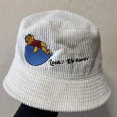 ディズニー　プーさん　コーデュロイバケットハット