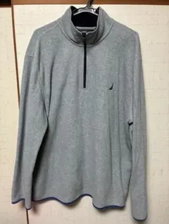 NAUTICA グレー ハーフジップ トレーナー XXL 古着