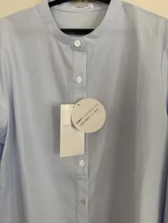 新品未使用　グラシア　ノーカラーシャツ　ブラウス　シワにならない　オフィス