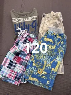 120 男の子　夏服　半袖　Tシャツ　半ズボン　ハーフパンツ まとめ売り