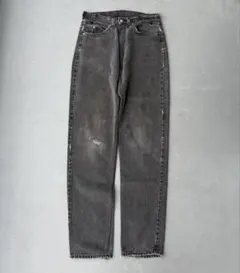 【90s】USA製 Levi's 550 バギー ブラックデニム 墨黒