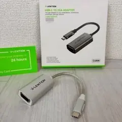 ★新品★ LENTION USB-C VGA変換アダプター シルバー 1080P