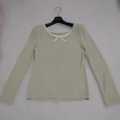 FOXEY NEW YORK 長袖カットソー リボン付き ベージュのサムネイル
