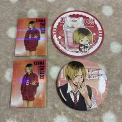 ハイキュー 孤爪研磨 ホロステッカー カラパレ 缶バッジ アニカフェ コースター