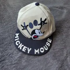 ミッキーマウス キャップ ベージュ