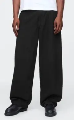 GAP スーパーバギーデニム 31W30L ブラック