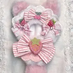 10cm ちびぐるみ ぬい服 にじぱぺっと ピンクネコちゃん しっぽ付き
