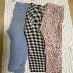 ベビー花柄レギンス3点セット
