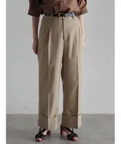 ブリル BRILL 26SS トリコバックポケットパンツ ワイド タック 36