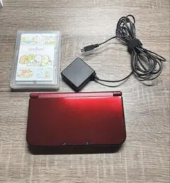 Newニンテンドー3DS LL メタリックレッド 本体＋ソフト11本＋ケース付き