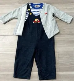 ミキハウス　３点セット　ベビー服 オーバーオール MIKIHOUSE 70-80