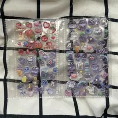 シール 紫 ピンク まとめ売り おすそ分け 立体シール