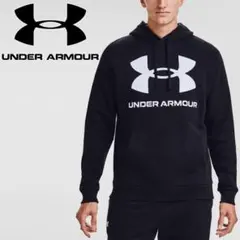 フリース　パーカー　メンズ　アンダーアーマー　２XL　ブラック　裏起毛　黒