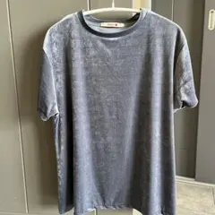 Bacca グレー ベロア風半袖Tシャツのサムネイル