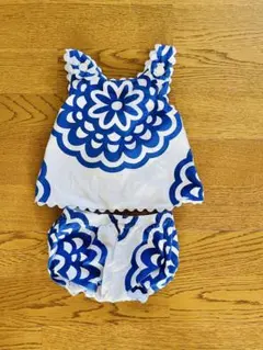 jacadi ローズプリントタンクトップとショーツセット　6M 67cm